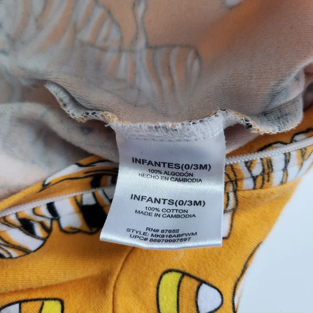 Disney Mickey/Minnie Mouse Halloween Baby‎ Sleeper 100% Cotton Size 0-3 Months